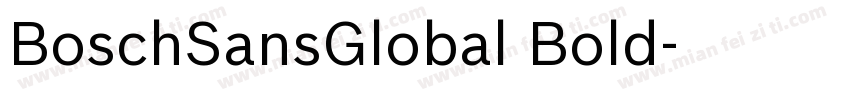 BoschSansGlobal Bold字体转换